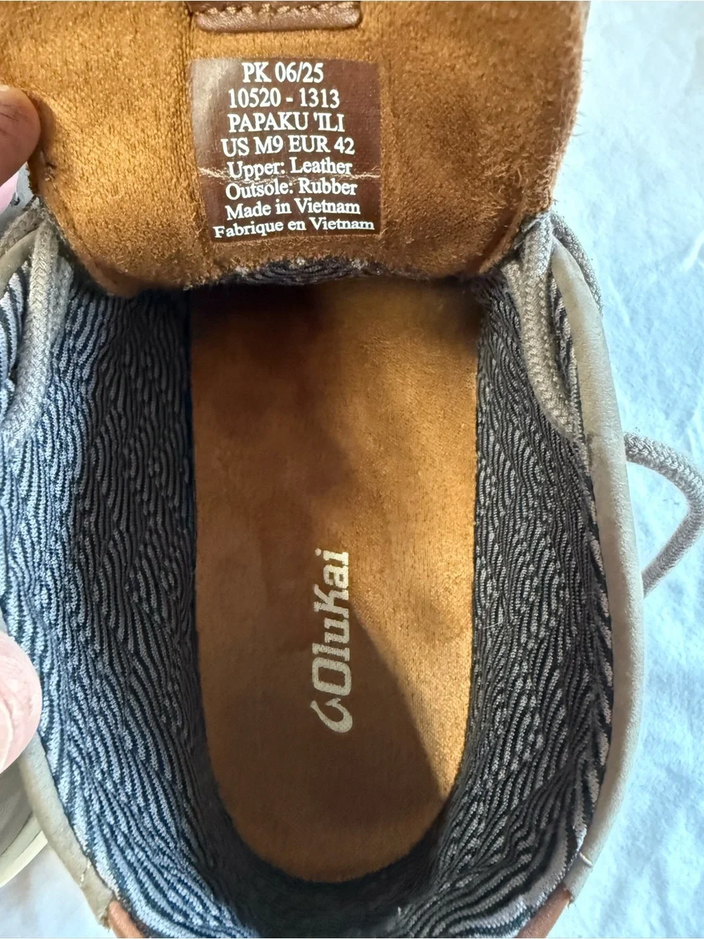 OluKai Men's Taupe Suede Chukka Boots with Cream Sole